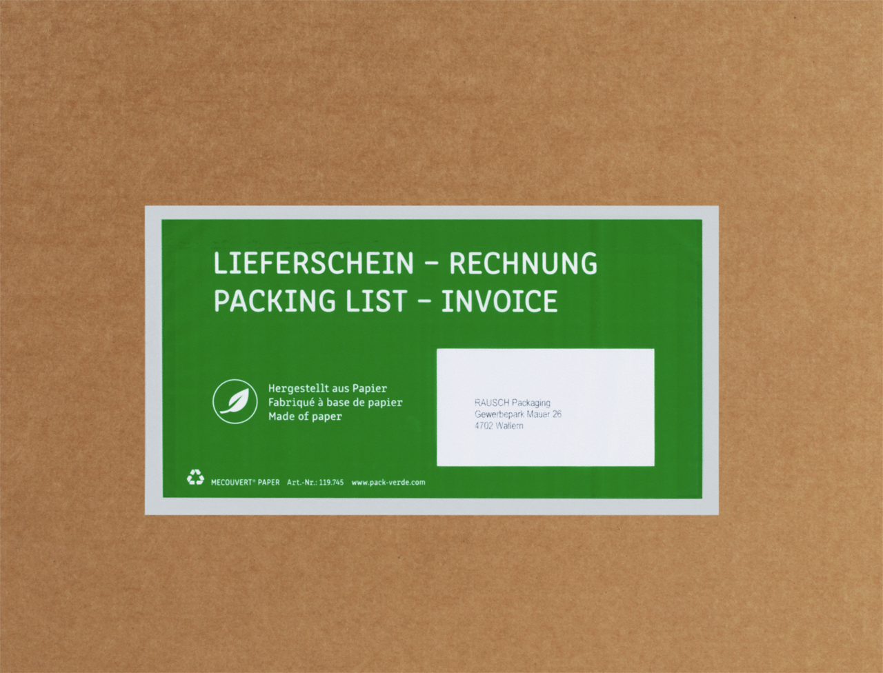 C6/5 grün mit Fenster rechts – im Spenderkarton Art.-Nr. 119.746