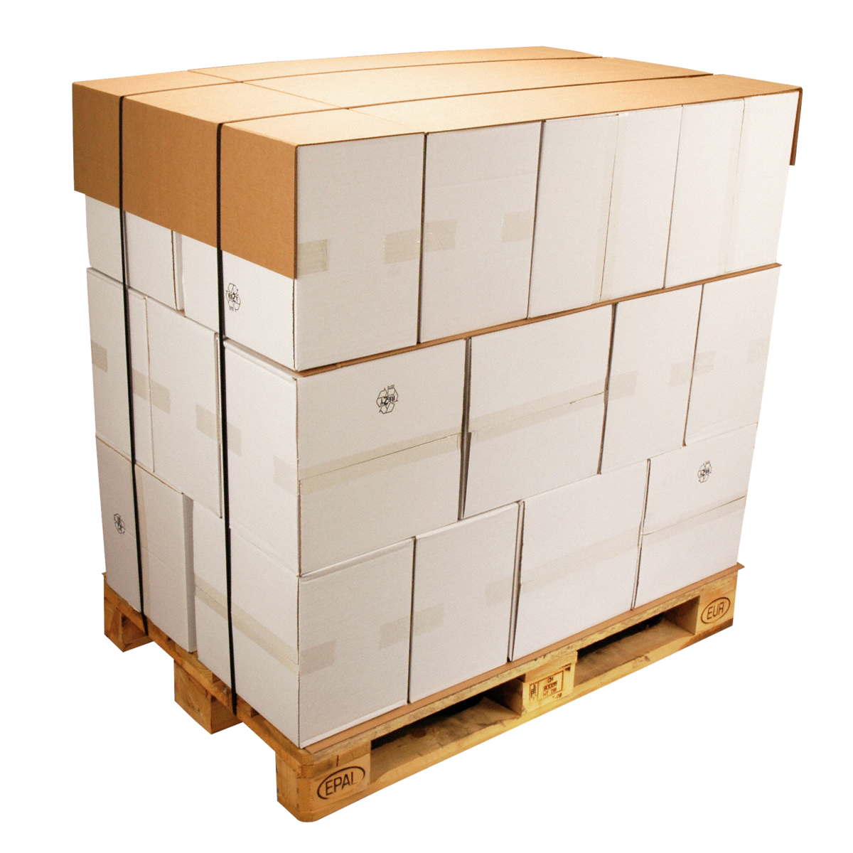 Ideal auch beim Palettieren als Auflage, Zwischenlage oder als Deckkarton.