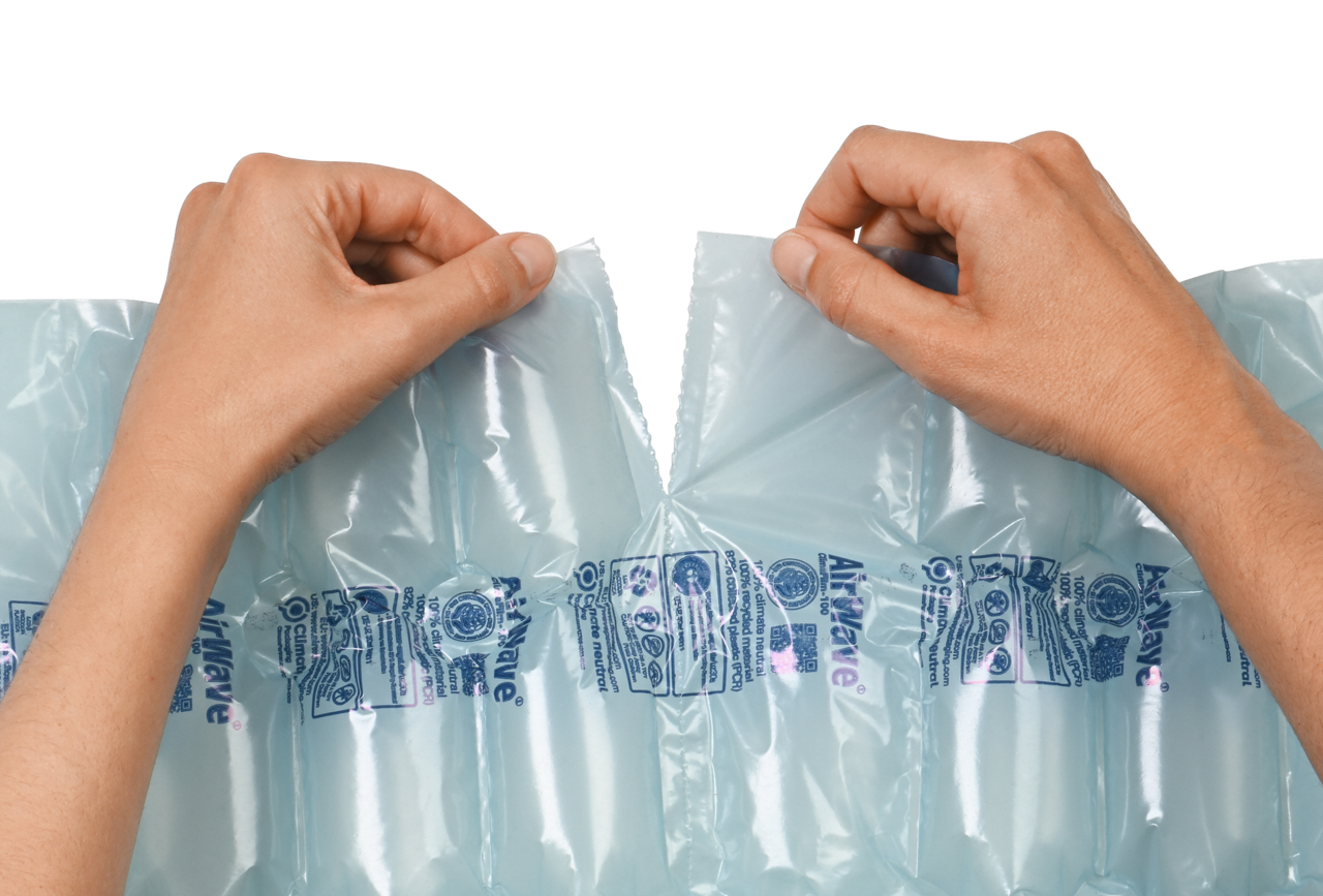 leichtes Abtrennen der Luftpolsterkissen dank Perforation