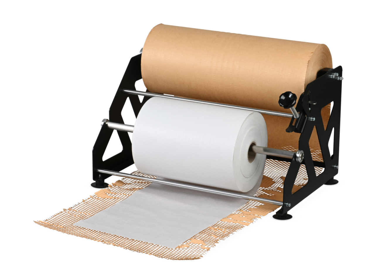 Kombi-Abroller für Wabenpapier MECAWRAP