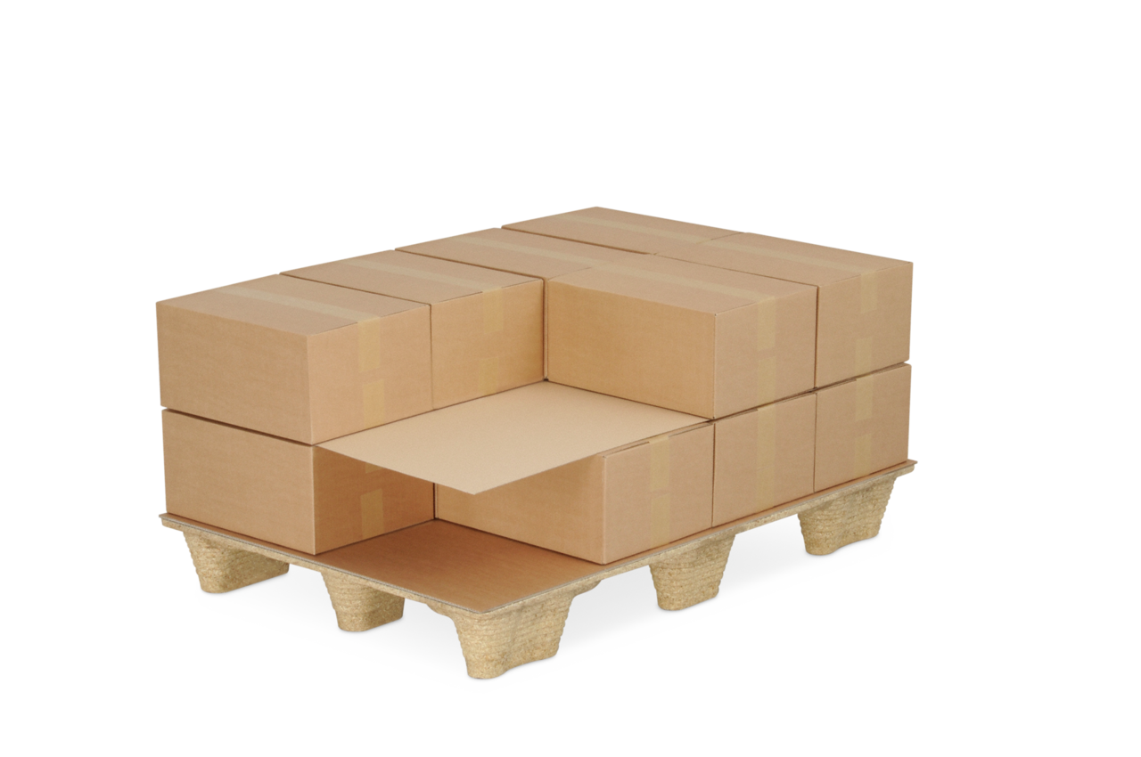 Palettenzwischenlage aus Wellkarton 