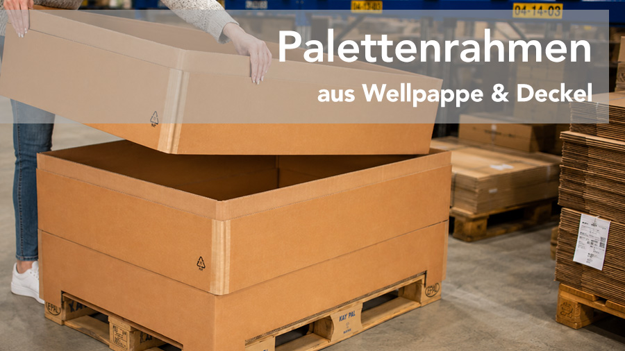 Palettenrahmen aus Wellkarton & Deckel