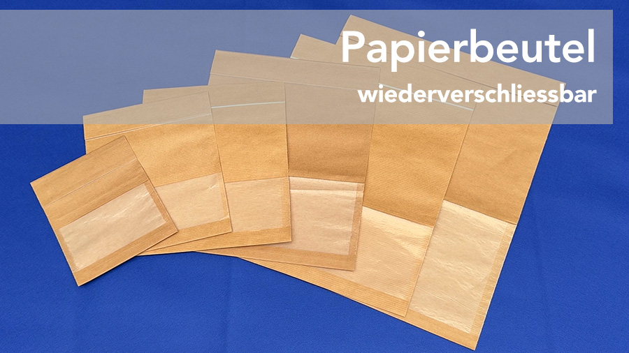 Papierbeutel wiederverschliessbar