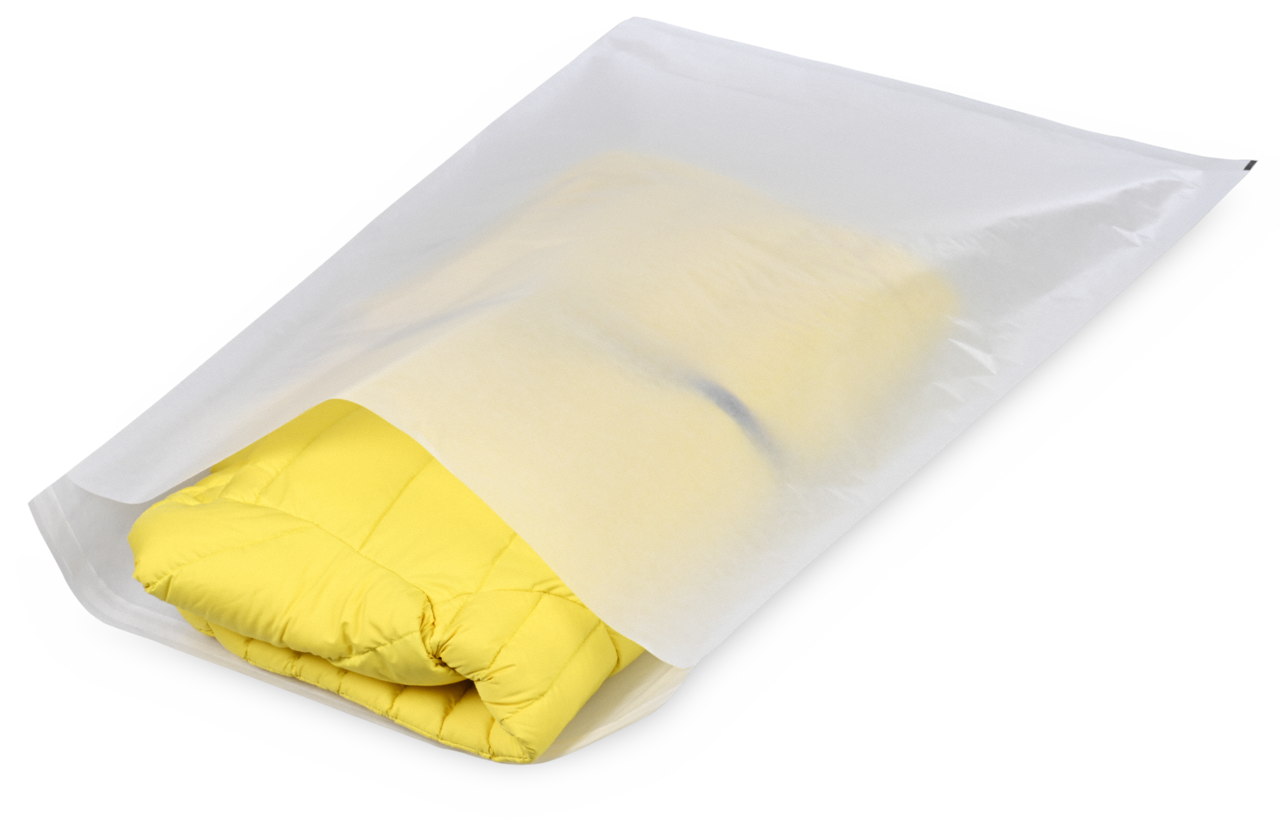 Flachbeutel aus Pergaminpapier mit Selbstklebeverschluss