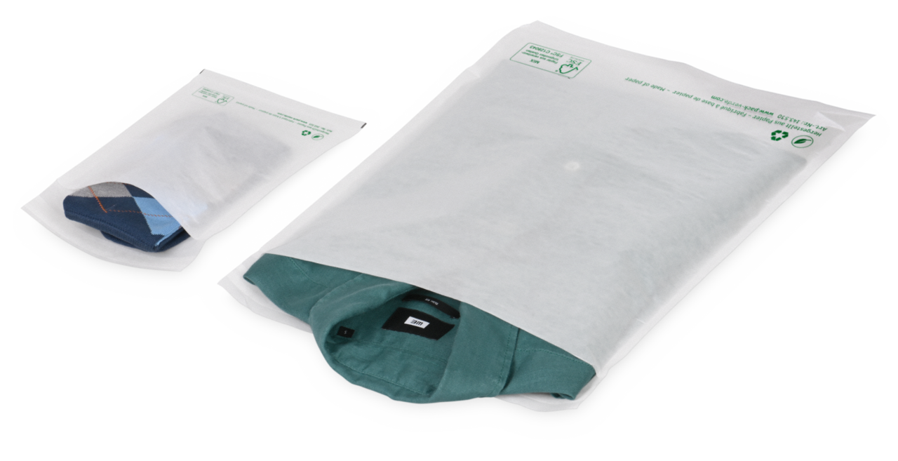 Flachbeutel aus Pergaminpapier mit Selbstklebeverschluss