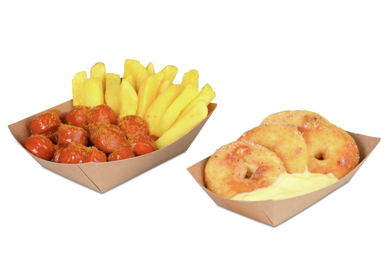 Snack-Schale aus Karton braun