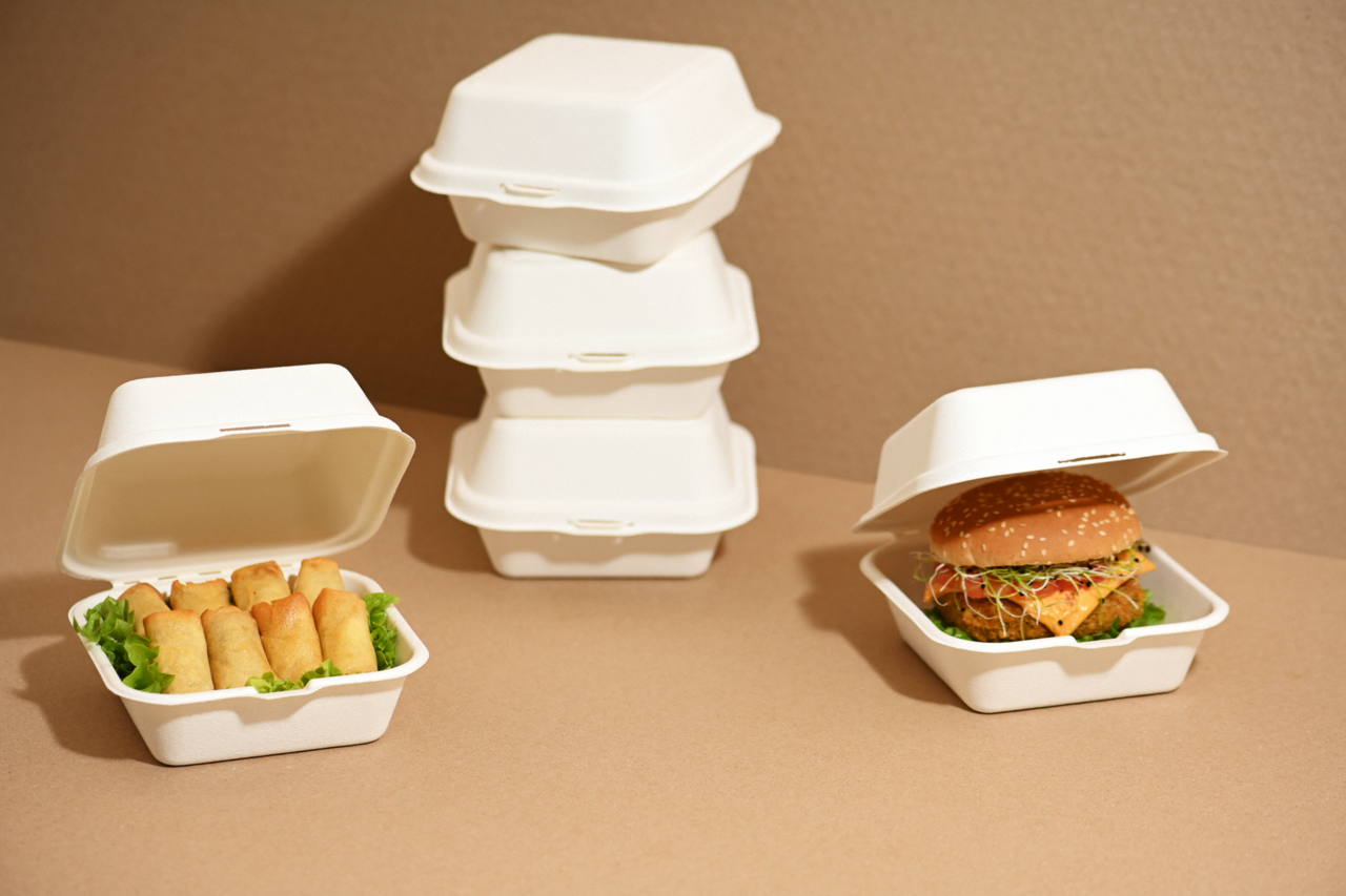Burger-Box aus Bagasse
