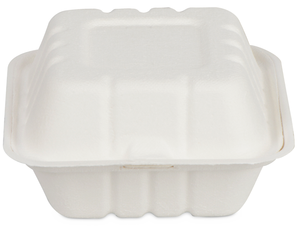 Burger-Box L unbedruckt, Bagasse, 105×105×80 mm