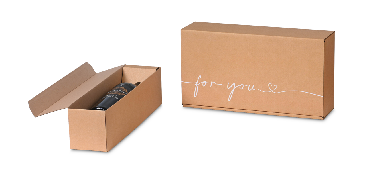 Flaschen-Geschenkkarton FOR YOU