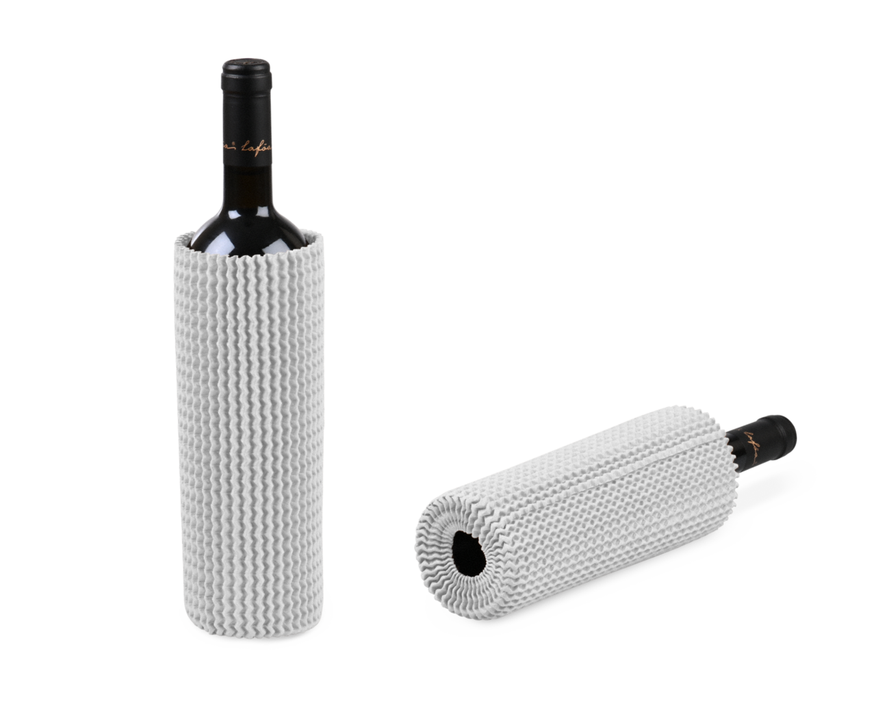natürlich anmutend in Weiss mit Bodenrillung