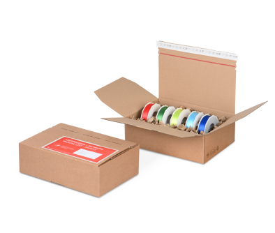 Versandkarton für SmallPac-Sendungen mit Selbstklebeverschluss