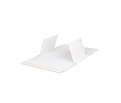 Kreuzverpackung / Buchverpackung f&uuml;r A3, 428&times;305&times;80 mm, weiss, MECAWELL&reg; STRONG