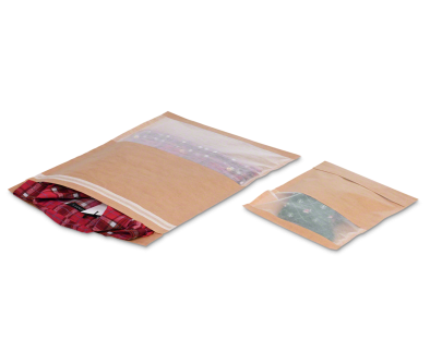 Papierbeutel für Textilien mit Sichtfenster