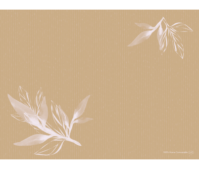 Bio-Tischset Dunicel 30&times;40 cm, Eco Leaves natur