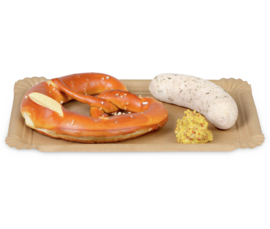 Pappteller braun eckig, unbeschichtet