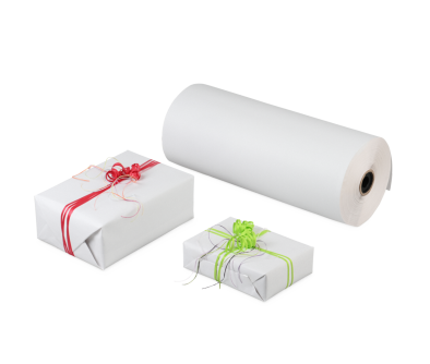 Geschenkpapier Rolle, weiss