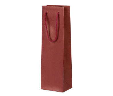 Flaschen-Geschenktasche 1er, 120&times;90&times;390 mm, BORDEAUX