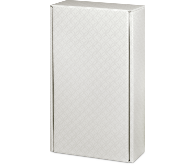 Flaschen-Geschenkkarton EXKLUSIV, 2er, 340&times;185&times;90 mm, grau