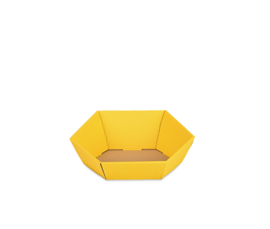 Geschenkkorb farbig MIDI, &Oslash; 265 mm, gelb, 6-eckig