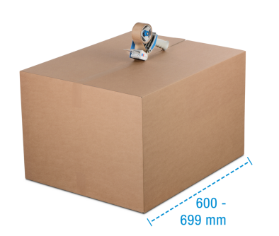 Faltschachtel 1- & 2-wellig, braun, 600 - 699 mm