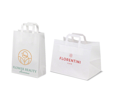 Papiertragetaschen mit Flachhenkel bedrucken