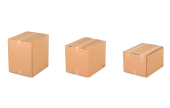 2-wellige, braune Kartonagen als höhenvariable Verpackung für den universellen Einsatz