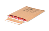 flach angeliefert spart die Verpackung