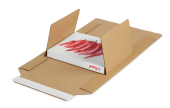 durch mittige Befüllung kein Wenden der Verpackung zum Schliessen notwendig