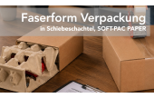 Faserform Verpackung in Schiebeschachtel SOFT-PAC PAPER