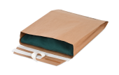 Papier-Versandtasche wiederverschliessbar mit Seitenfalte
