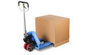 Die Ladung kann einfach mit dem Hubwagen oder Gabelstapler transportiert werden.