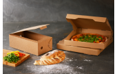 Pizza-Karton braun