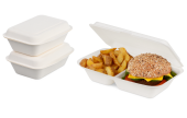 Menübox aus Bagasse mit Deckel