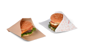 umweltfreundliche Tüte für leckere Cheeseburger oder Veggie Burger