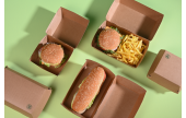Burger-Verpackung aus Karton braun 