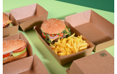 Burger-Verpackung aus Karton braun 