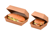 Burger-Verpackung aus Karton braun 