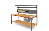 Art.-Nr. 770.630 Packtisch mit Abroller für Ladenrollen 200×85 cm