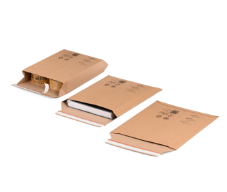 Wellkarton-Versandtasche E-COMMERCE - höhenvariabel bis 70 mm