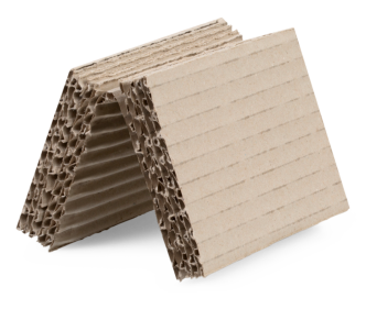 Geschlitzte Platte aus Wellpappe