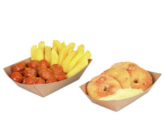 Snack-Schale aus Karton braun