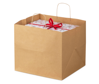 Tragetasche aus Kraftpapier mit gedrehter Kordel XXL