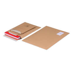Karton-Versandtasche mit Selbstklebeverschluss, braun