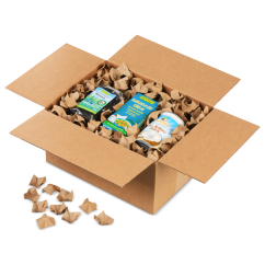 Papier-Verpackungschips im Foliensack