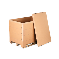 Palettenrahmen aus Wellkarton & Deckel