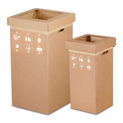 Abfallsammler aus Wellkarton