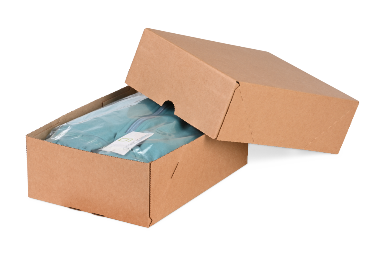 Stülpdeckel-Aufrichtekarton EASYPAC vorgeklebt