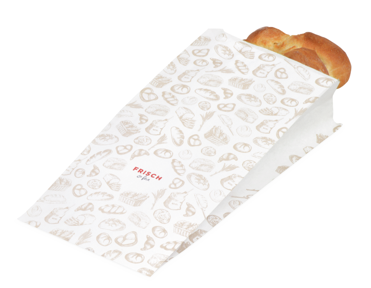 Papierfaltenbeutel «FRISCH & fein» Bäcker