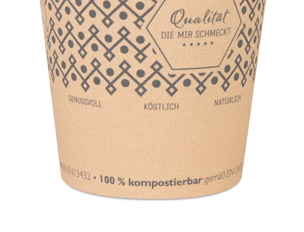 Heißgetränke-Becher PLA-beschichtet «Genuss»