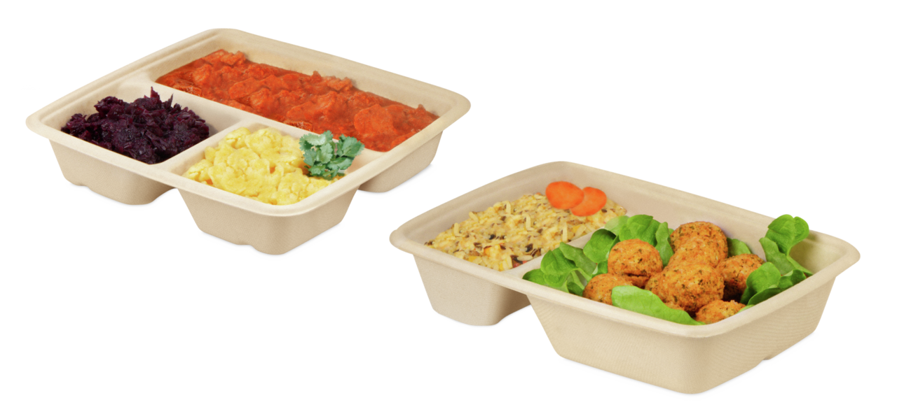 Menüschale aus Bagasse